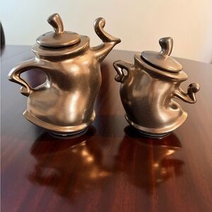 Michael Lambert - Bronze Dancing Milk and Sugar Set